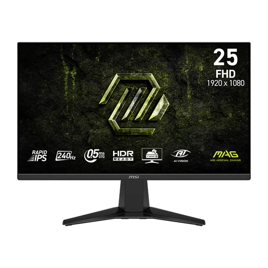 MSI MAG 255F X24 | 24.5" Gaming Monitor | FHD 1080p | 240Hz | 0.5ms | Rapid IPS | Adaptive Sync | HDR Ready
