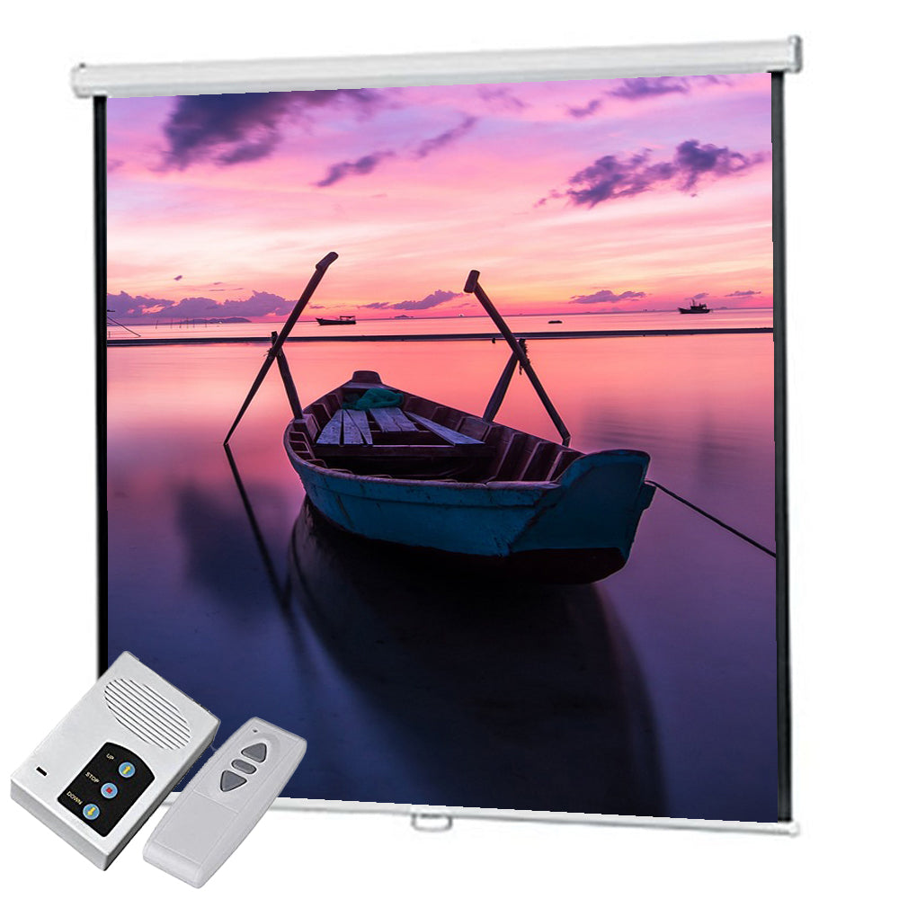 Speed-X Projector Screen 72 Inch | Electric Motorized 6x6 Feet 1:1MW
