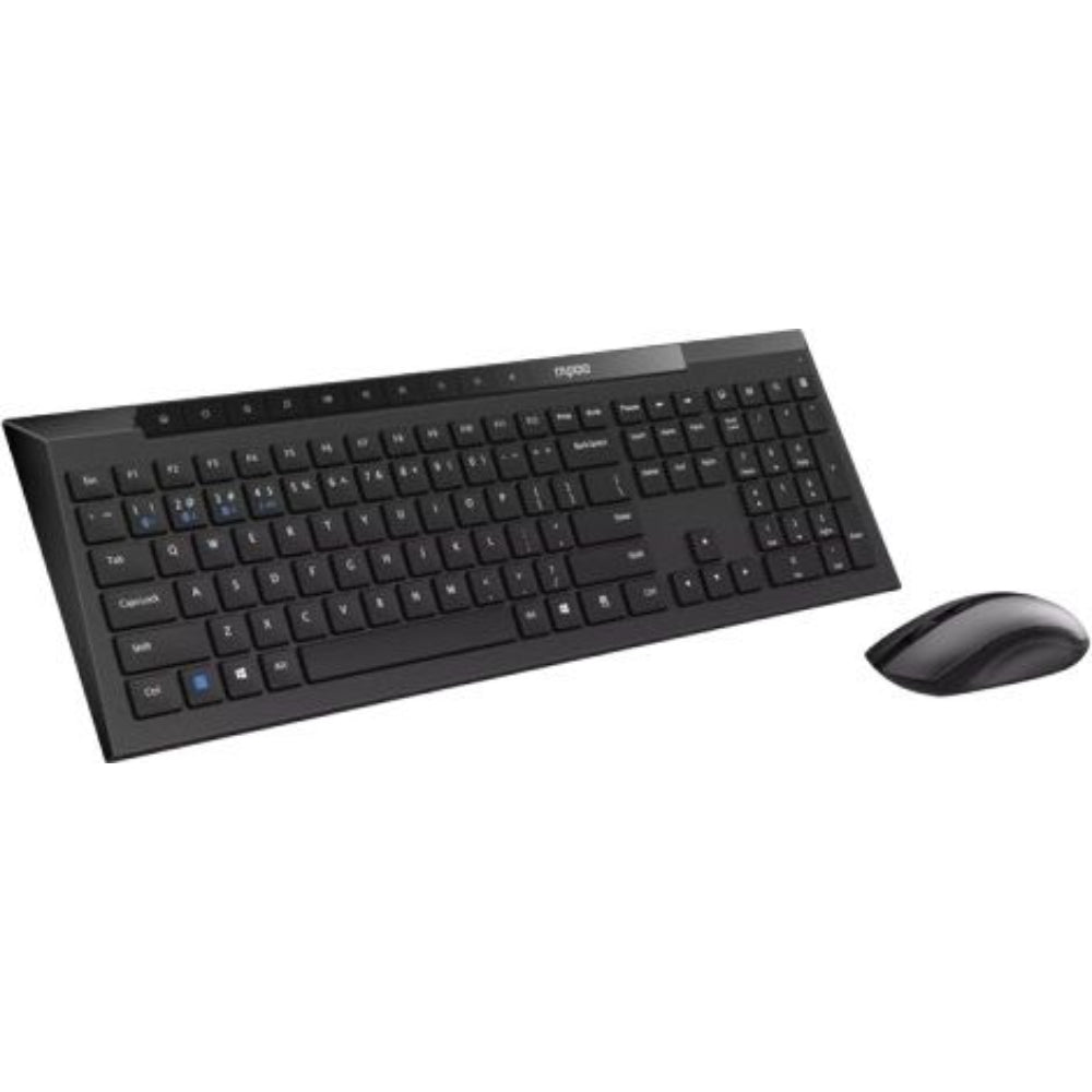 Rapoo 8210M Multi-Mode Wireless Combo | Keyboard & Mouse, Bluetooth + 2.4GHz, Multi-Device, Spill-Resistant, 1600 DPI