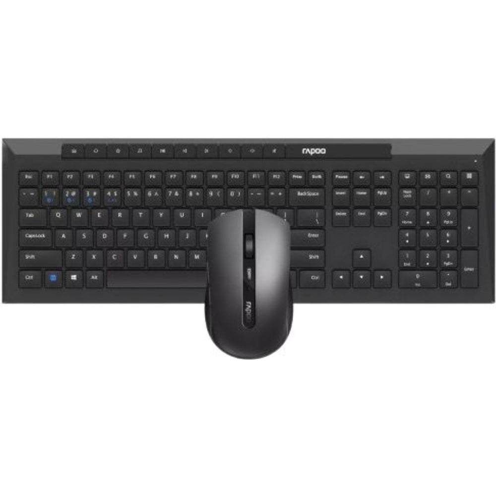 Rapoo 8210M Multi-Mode Wireless Combo | Keyboard & Mouse, Bluetooth + 2.4GHz, Multi-Device, Spill-Resistant, 1600 DPI