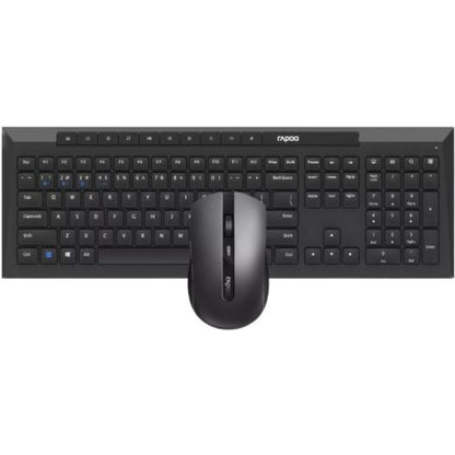Rapoo 8210M Multi-Mode Wireless Combo | Keyboard & Mouse, Bluetooth + 2.4GHz, Multi-Device, Spill-Resistant, 1600 DPI