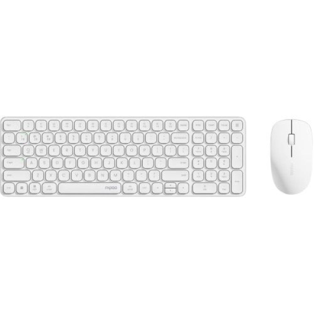 Rapoo 9320M Multi-Mode Wireless Combo | Ultra-Slim Keyboard & Mouse, Bluetooth + 2.4GHz, Multi-Device, 1600 DPI