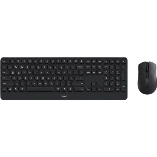 Rapoo 9510M Multi-Mode Wireless Combo | Ultra-Slim Keyboard & Mouse, Bluetooth + 2.4GHz, Multi-Device, 2400 DPI