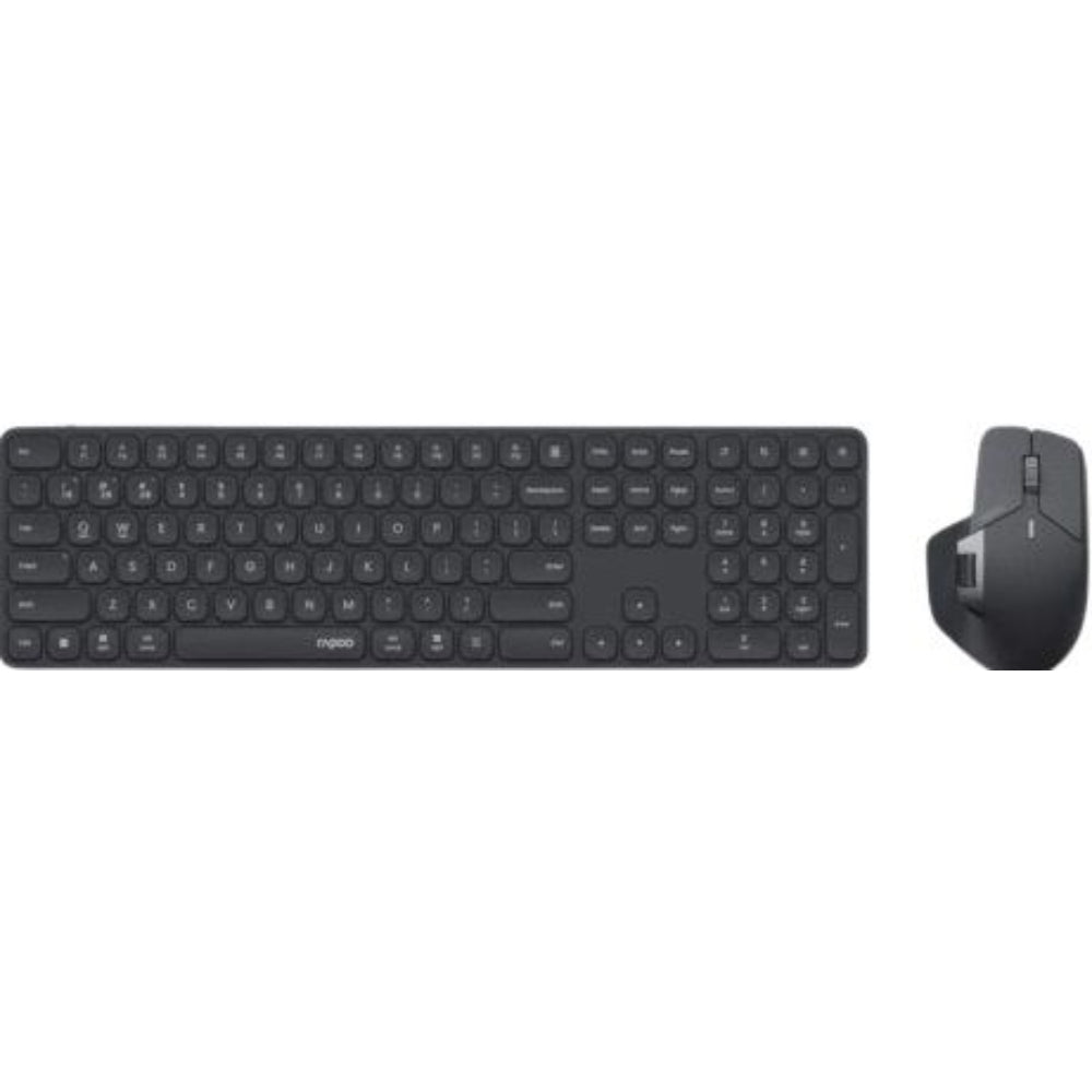 Rapoo 9560M Multi-Mode Wireless Combo | Premium Ultra-Slim Keyboard & Mouse, Bluetooth + 2.4GHz, Multi-Device, 3200 DPI