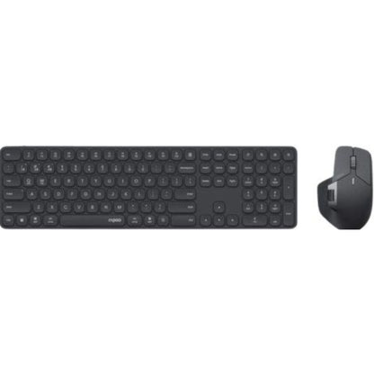 Rapoo 9560M Multi-Mode Wireless Combo | Premium Ultra-Slim Keyboard & Mouse, Bluetooth + 2.4GHz, Multi-Device, 3200 DPI