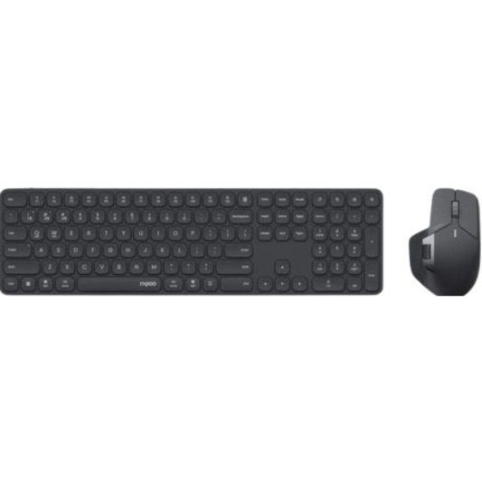 Rapoo 9560M Multi-Mode Wireless Combo | Premium Ultra-Slim Keyboard & Mouse, Bluetooth + 2.4GHz, Multi-Device, 3200 DPI