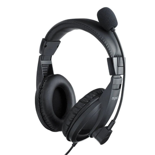 Rapoo H150S Wired Stereo USB Headset | 40mm Drivers, Noise-Reducing Mic, Lightweight, Plug & Play