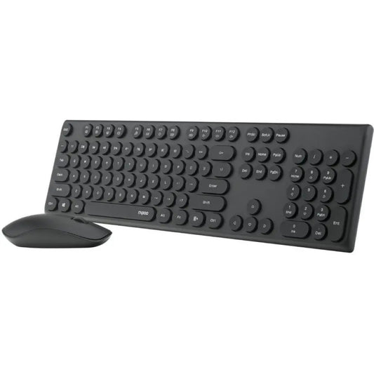 Rapoo X260S | Wireless Optical Mouse & Keyboard Combo – Black