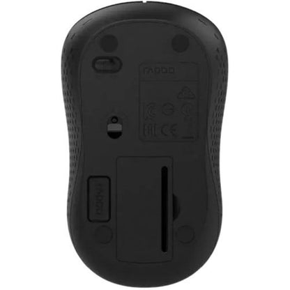 Rapoo M20 Wireless Mouse | 2.4GHz, 1000 DPI, Ambidextrous Design, USB Nano Receiver, Long Battery Life, Black