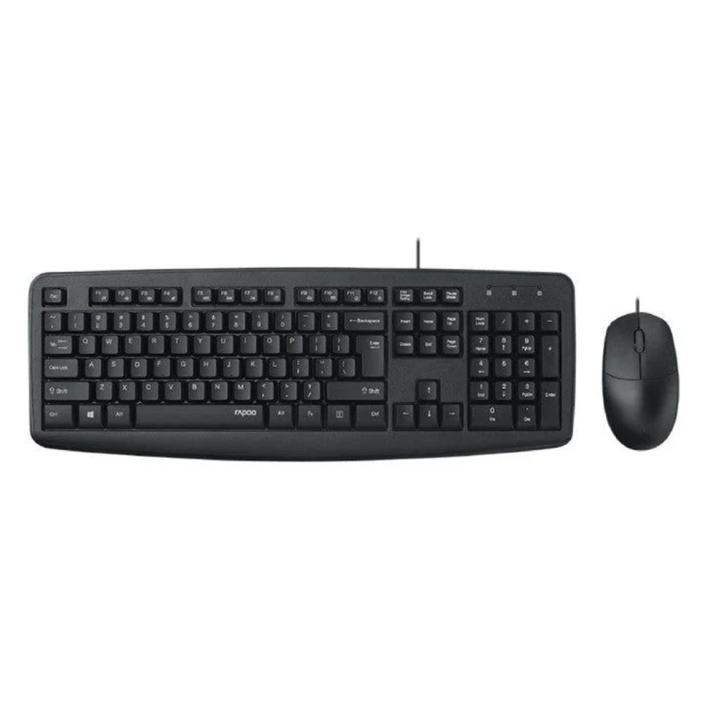 Rapoo NX1600 | USB Keyboard & Mouse Combo – Black