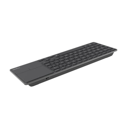 Rapoo E900T Multi-Mode Wireless Blade Touch Keyboard | Bluetooth 5.0/4.0 | 2.4GHz Wireless | Integrated Touchpad | Aluminum Base | Black