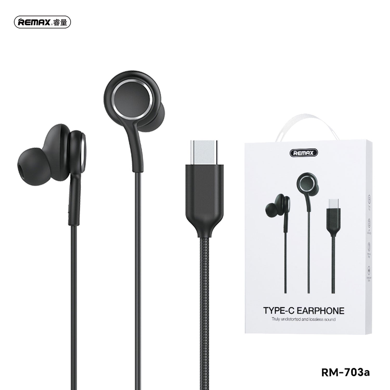 Remax RM-703A Type-C Lightweight Wired Hands-Free | 360° Surround Soun ...