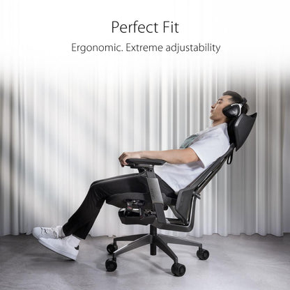 ASUS ROG Destrier Ergo Gaming Chair | Ergonomic Mesh | 3D 360° Armrests | Acoustic Panel | Mobile Gaming Mode | 150kg Capacity