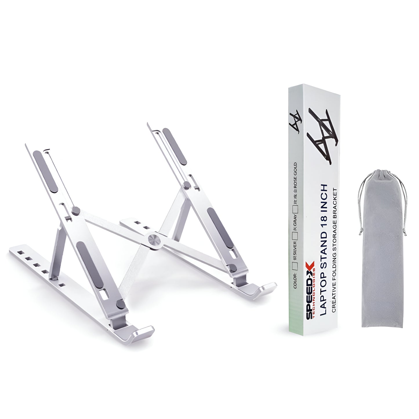 Speed-X 18-Inch Laptop Stand | Creative Folding Storage Bracket