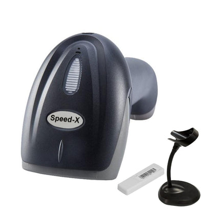 Speed-X 60D | 2D Wireless 2.4GHz Barcode Scanner with Stand | CMOS Imaging | 30m Range | Long Battery Life