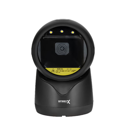 Speed-X SX-9600 2D Desktop Barcode Scanner | Hands-Free Presentation Scanner | USB | 1D & 2D QR Code Scanner