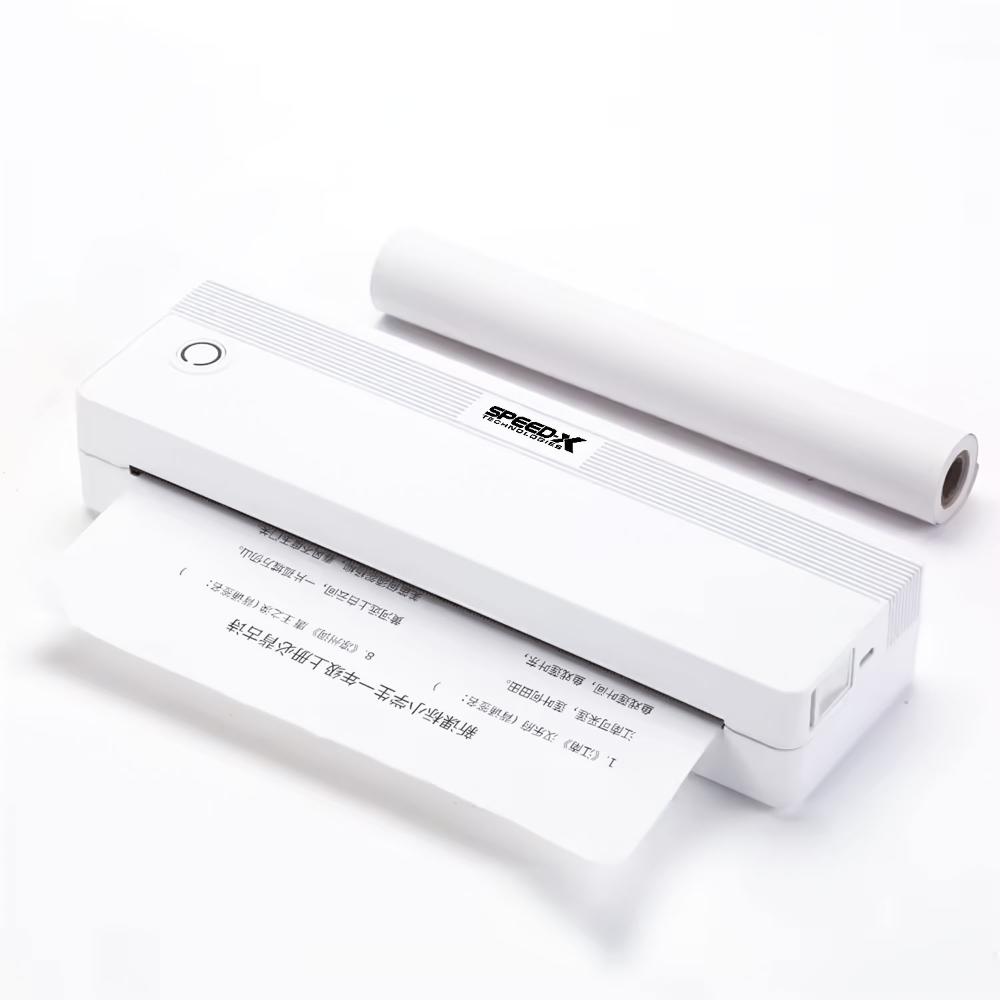 Speed-X SP-A42 | A4 Portable Inkless Thermal Printer | Bluetooth + WiFi + USB-C | 203 DPI | 10mm/s Print Speed