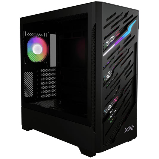 XPG STARKER AIR BTF Mid-Tower Chassis | E-ATX | Supports Reverse-Connector Motherboards | Up to 12 Fans | 360mm Radiator Support | Tempered Glass | Black & White