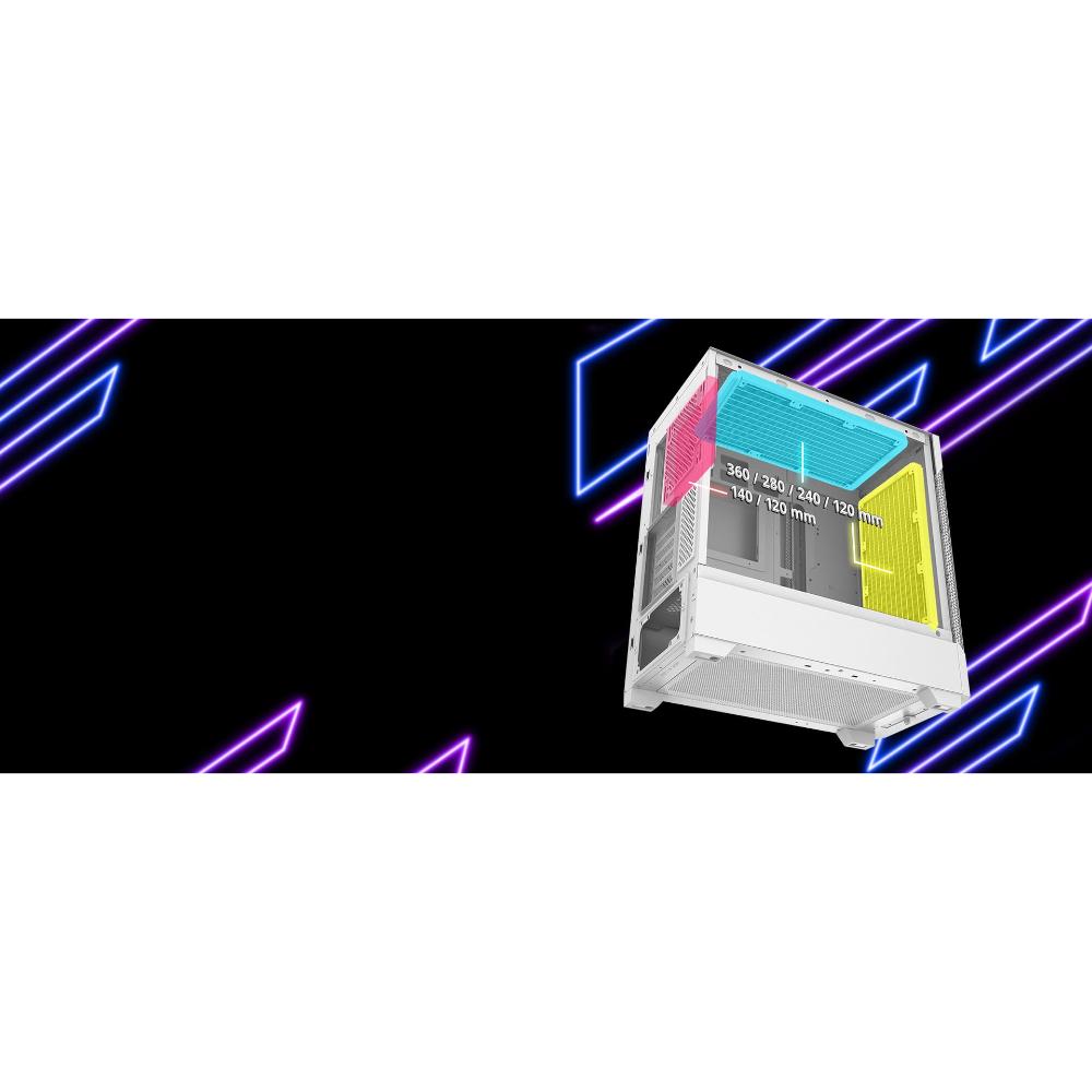 XPG STARKER AIR BTF ATX PC Case | E-ATX Support | Reverse-Connector Motherboards | 390mm GPU | 360mm Radiator | 4× 120mm ARGB Fans