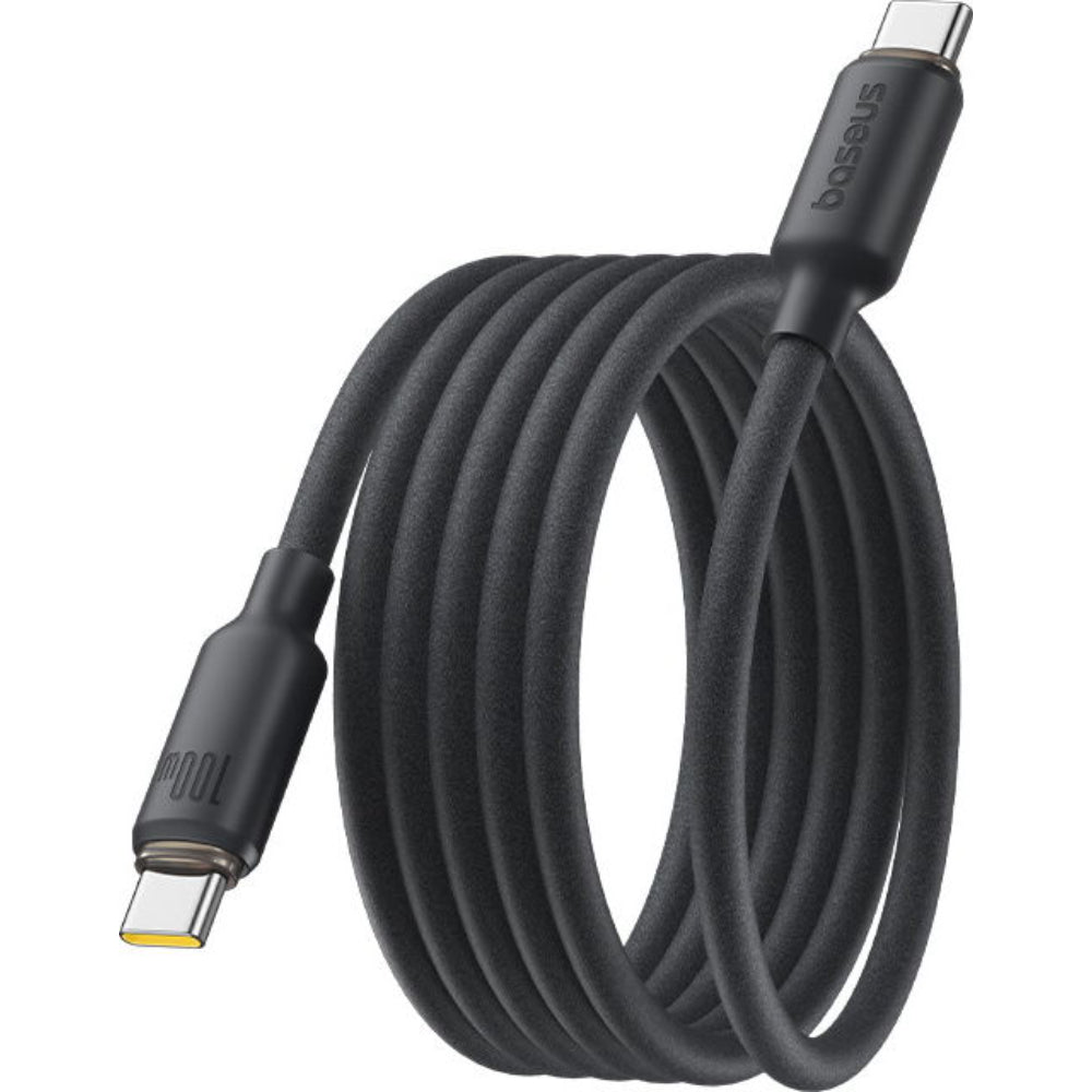 Baseus Foamed Silicone | USB-C to USB-C Cable | 100W PD Fast Charging | 480Mbps Data | Soft Silicone | For MacBook, Surface, Dell XPS, HP Spectre, USB-C Phones & Tablets