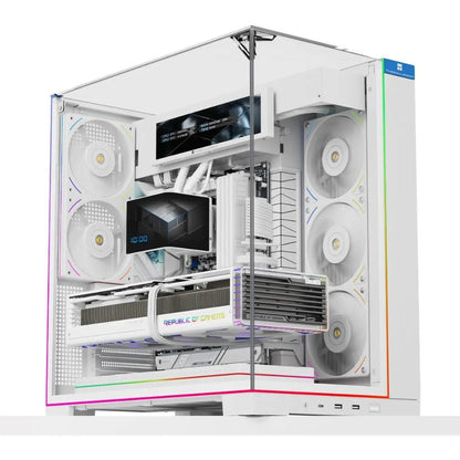 Thermalright A70 Vision ATX Gaming Case White | 270° Panoramic Glass | 9.16-inch LCD Display | 8x 120mm Fan Mounts | 420mm+ GPU Support | Type-C 10Gbps
