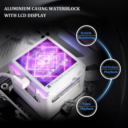 Thermalright Elite Vision 360 Black & White ARGB LCD 360mm AIO Liquid CPU Cooler | 2.73" IPS LCD | 320×320 Resolution