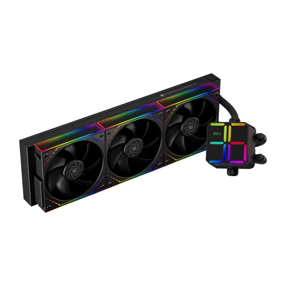 Thermalright Magic QUBE 360 ARGB White & Black 360mm AIO Liquid CPU Cooler | Digital ARGB Screen | Wireless Splice 3-Fan Design