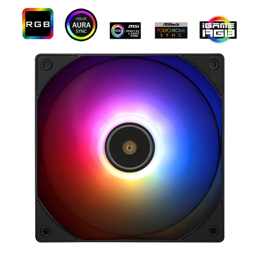Thermalright TL-E12B-S V3 120mm Black ARGB PWM Case Fan | Thermalright E12 Series