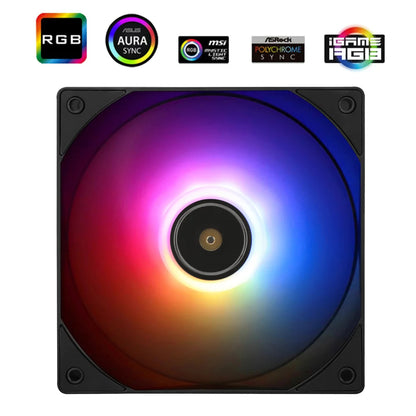 Thermalright TL-E12B-S V3 120mm Black ARGB PWM Case Fan | Thermalright E12 Series