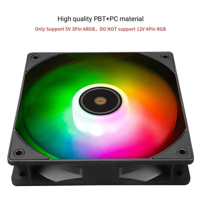 Thermalright TL-E12W-S V3 120mm ARGB Case Fan | 2000RPM PWM | 72.37 CFM | 2.87mm H₂O | 5V ARGB | S-FDB Bearing | PBT+PC