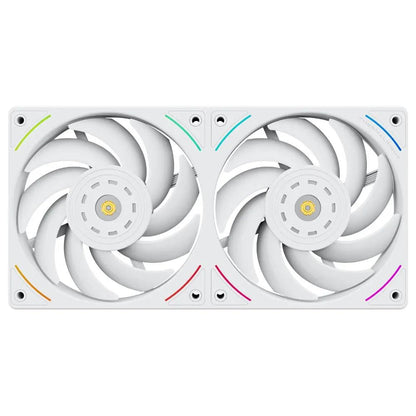 Thermalright TL-UB24W 240mm ARGB Computer Case Fan White & Black | 2-in-1 Dual Fan Design | 2150RPM | PWM Control | 5V 3-Pin ARGB