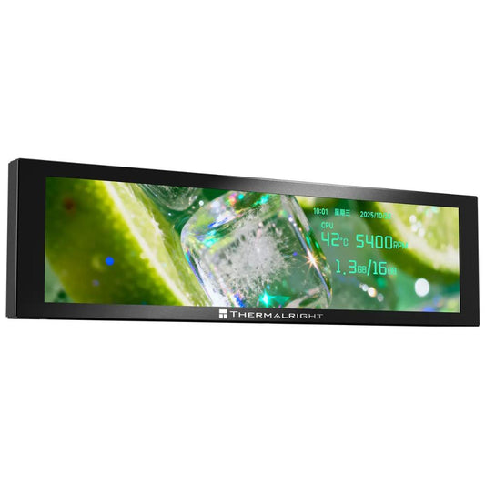 Thermalright 9.16" Wide LCD Screen Black & White | 1920×480 Display | Real-Time CPU & GPU Monitoring