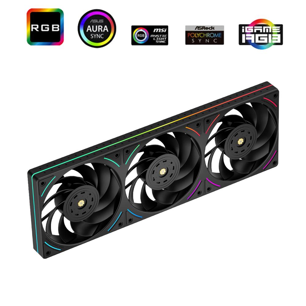 Thermalright TL-UB36R 360mm ARGB Case Fan Black & White | 3× 120mm Fan Design | 2150RPM | 69×3 CFM | 5V ARGB | PWM | S-FDB V2