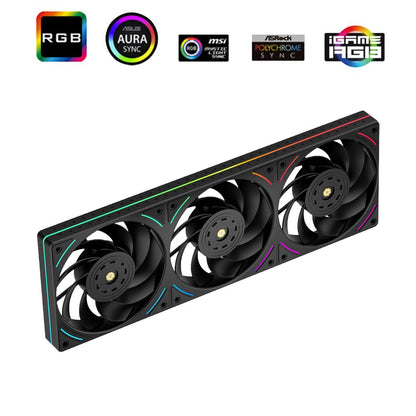 Thermalright TL-UB36R 360mm ARGB Case Fan Black & White | 3× 120mm Fan Design | 2150RPM | 69×3 CFM | 5V ARGB | PWM | S-FDB V2