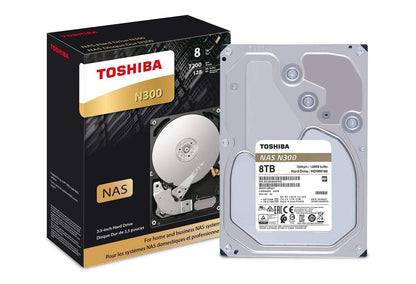 Toshiba N300 | 8TB NAS 3.5-Inch Internal Hard Drive | CMR SATA 6Gb/s | 7200 RPM