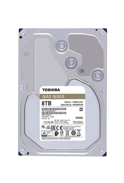 Toshiba N300 | 8TB NAS 3.5-Inch Internal Hard Drive | CMR SATA 6Gb/s | 7200 RPM