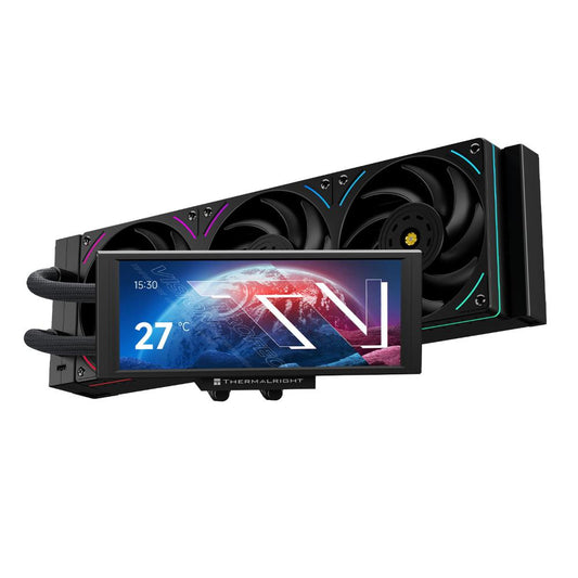 Thermalright Trofeo Vision 360 ARGB White & Black 360mm AIO Liquid CPU Cooler | 6.86" LCD Screen