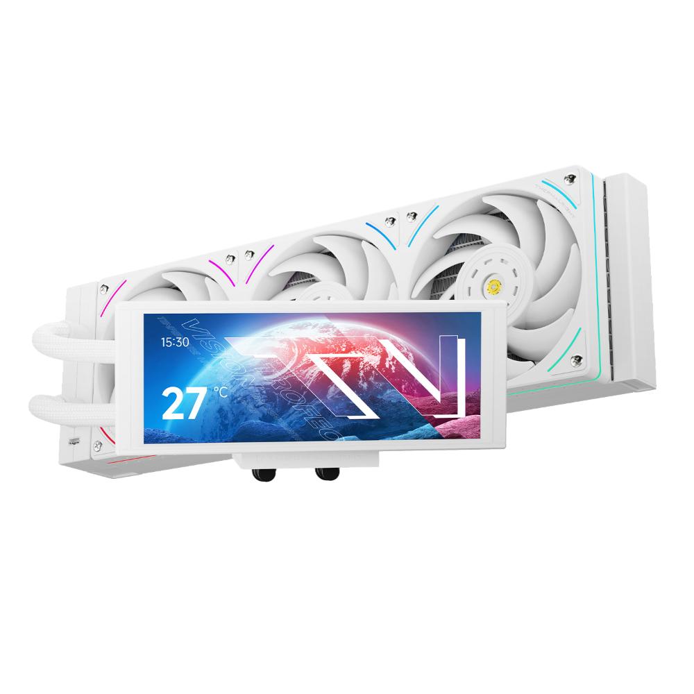 Thermalright Trofeo Vision 360 ARGB White & Black 360mm AIO Liquid CPU Cooler | 6.86" LCD Screen