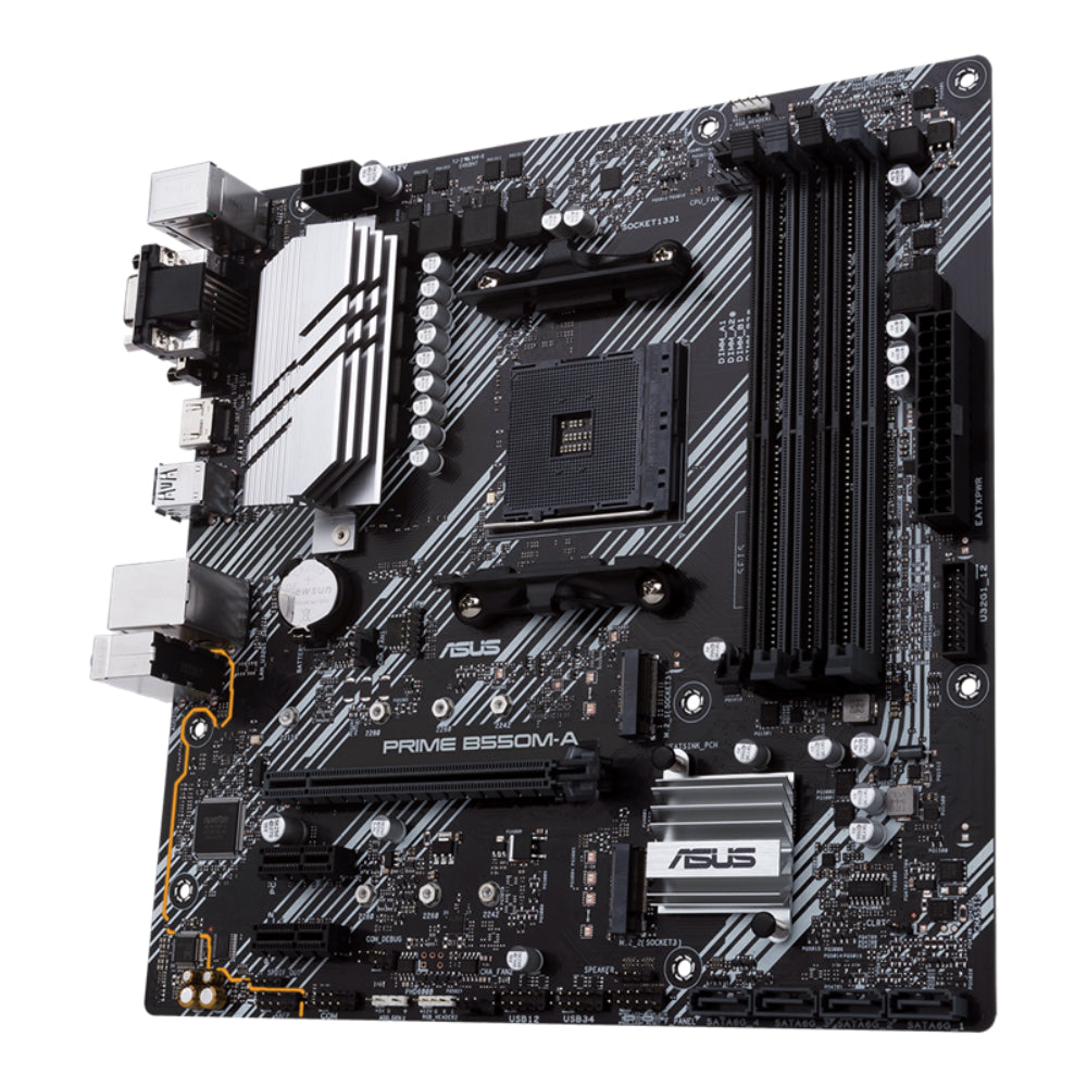 ASUS PRIME B550M-A D4 Micro-ATX Motherboard | Stable Power Meets AMD Ryzen Performance