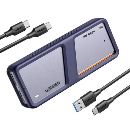 UGREEN 15976 M.2 NVMe SSD Enclosure | USB4 40Gbps | Cooling Fan | ASM2464PD | M.2 2230/2242/2260/2280 | Up to 4TB