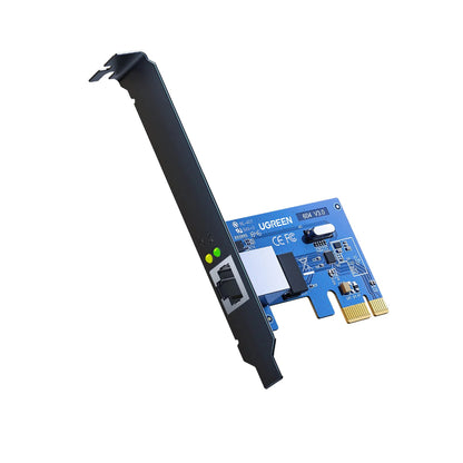 UGREEN 30771 | Gigabit Ethernet PCI Express Network Card | 10/100/1000Mbps | RJ45 LAN | Low Profile Bracket Included | For Desktop PC, Windows/Linux
