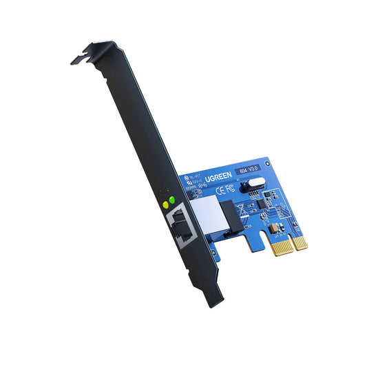 UGREEN 30771 | Gigabit Ethernet PCI Express Network Card | 10/100/1000Mbps | RJ45 LAN | Low Profile Bracket Included | For Desktop PC, Windows/Linux
