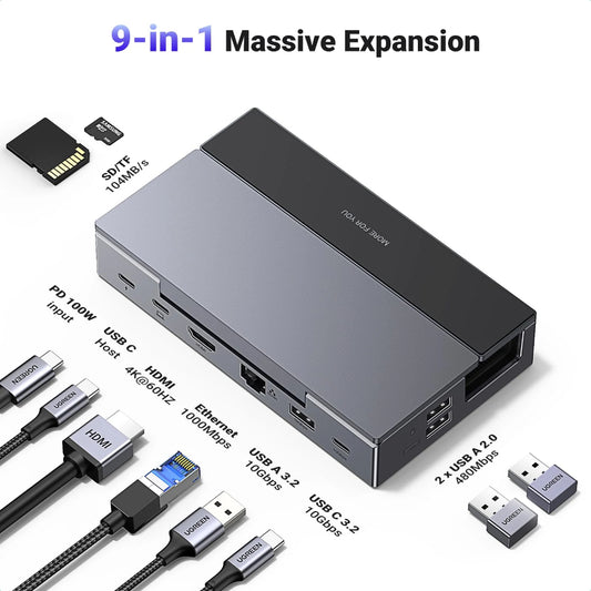 Ugreen 25869 | 9-in-1 Steam Deck Docking Station | 4K@60Hz | PD 100W