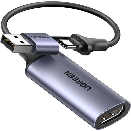 UGREEN 40189 Full HD 1080P HDMI Capture Card | 4K HDMI to USB 2.0 (USB-A/USB-C)