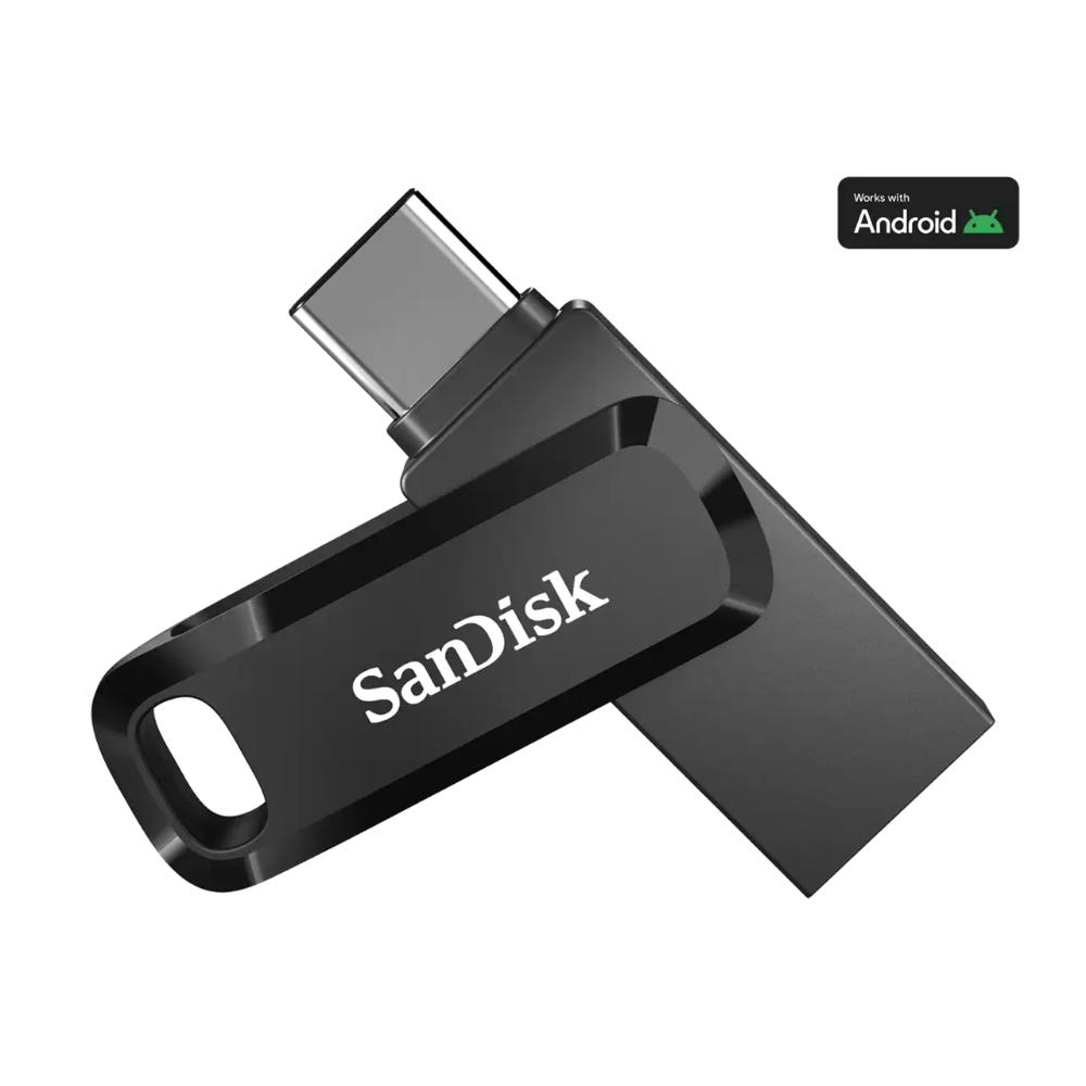 SanDisk Ultra Dual Drive Go USB Type-C™ | USB 3.2 Gen 1 | Dual USB-C & USB-A Flash Drive | Black | 32GB–512GB