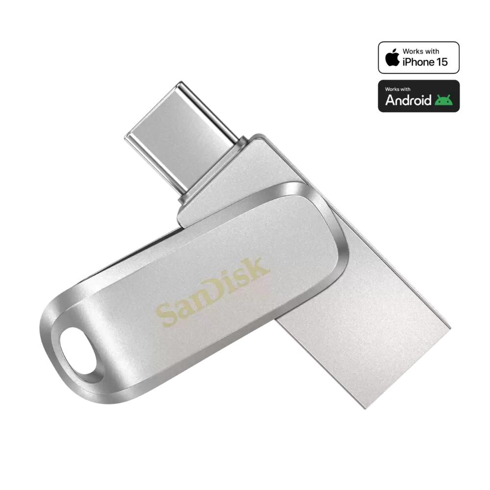 SanDisk Ultra Dual Drive Luxe USB Type-C™ Flash Drive | 64GB – 1TB | All-Metal 2-in-1 Type-C & Type-A Drive