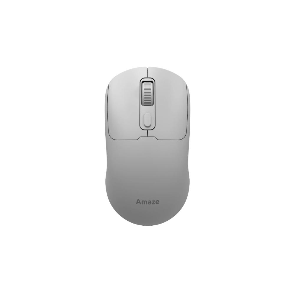 Amaze Clicket A712 Wireless Mouse | Dual Wireless Bluetooth + 2.4GHz | Adjustable 800/1200/1600 DPI | 4 Buttons | Silent Touch | Rechargeable Type-C | 500mAh Battery | 64g