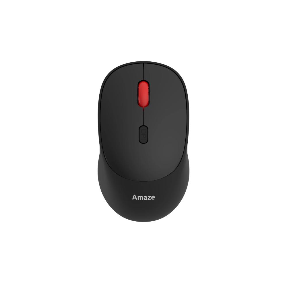 Amaze A710 Clicket Dual Mode Wireless Mouse | Bluetooth + 2.4G | Adjustable DPI | Silent Clicks | Ergonomic Design | USB Receiver Included