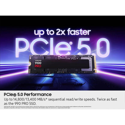 Samsung 9100 PRO PCIe 5.0 NVMe M.2 SSD | Up to 14,800MB/s Read | 13,400MB/s Write | Gen5 AI Performance SSD | 1TB / 2TB / 4TB / 8TB