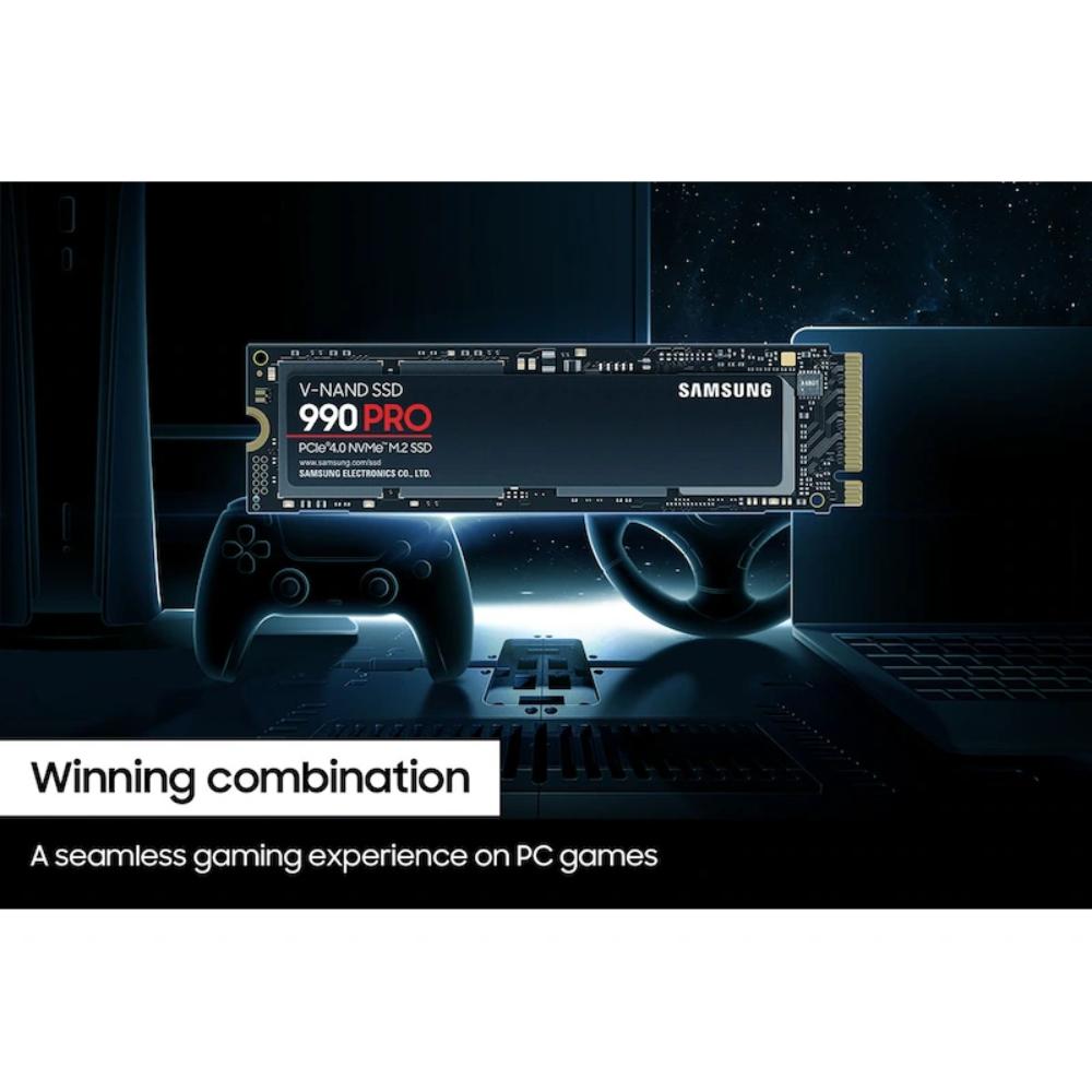 Samsung 990 PRO PCIe 4.0 NVMe M.2 SSD | Up to 7450MB/s Read | 6900MB/s Write | Gen4 High-Performance Storage | 1TB / 2TB / 4TB